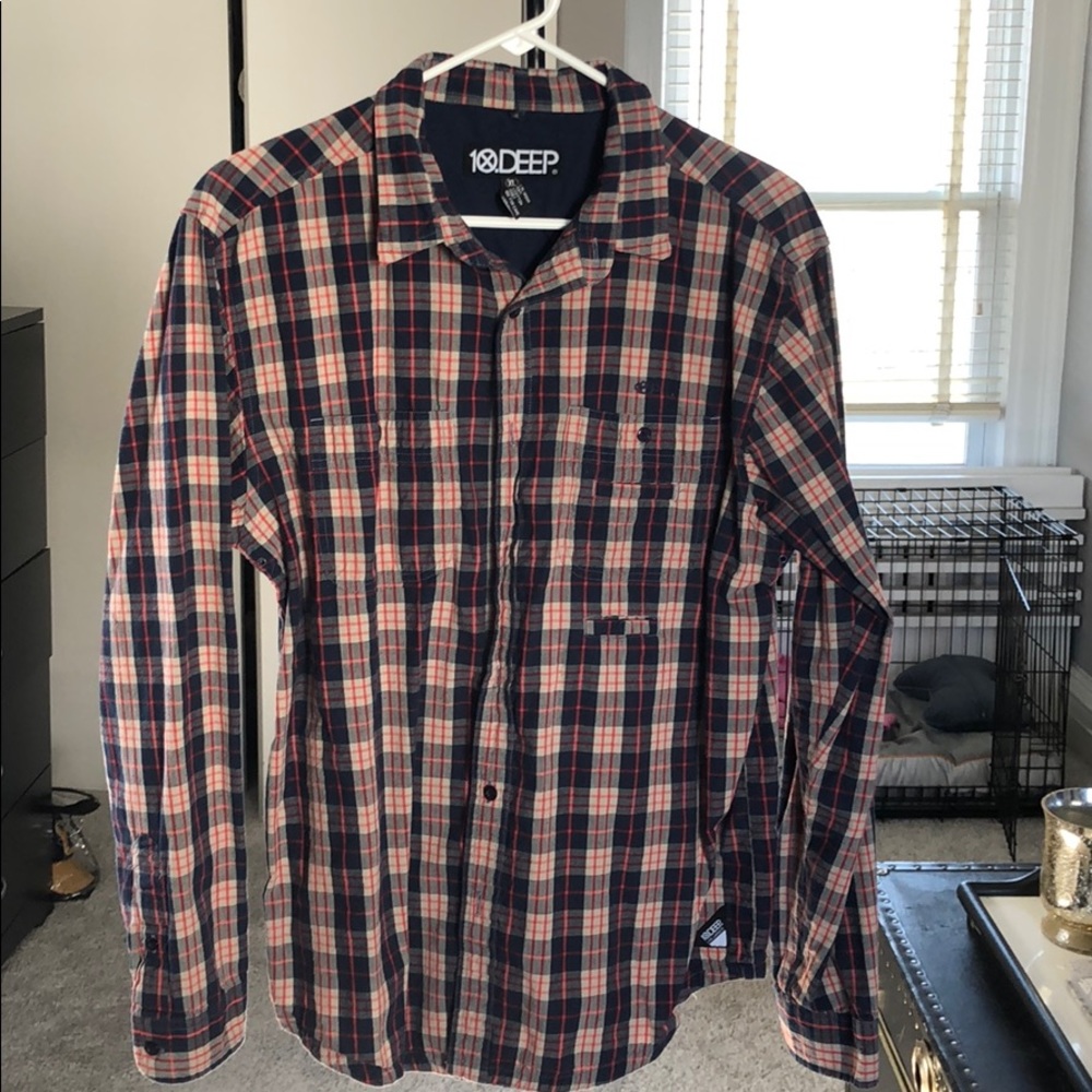 10 deep plaid men’s shirt